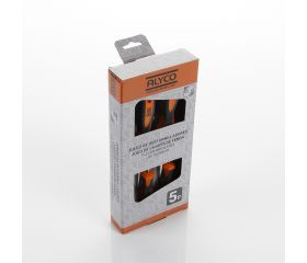 Juego De 5 Destornilladores Plano, Recto Y Ph En Caja Cartón ALYCO ORANGE