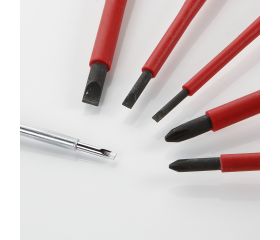 Juego De 6 Destornilladores Aislados 1000V VDe En Caja Cartón ALYCO ORANGE