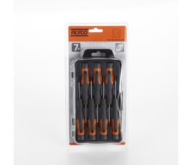 Juego De 7 Destornilladores De Precisión En Caja De Plástico ALYCO ORANGE