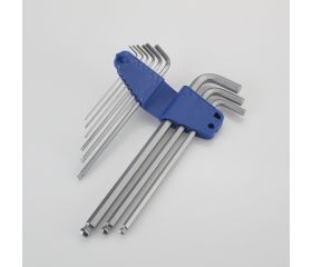 Juego De Llaves Allen De Bola Extralarga En Pulgadas, Soporte De Plástico ALYCO