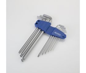 Juego De Llaves Allen De Bola Extralarga En Pulgadas, Soporte De Plástico ALYCO