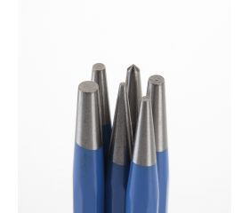 Juego Combinado De 6 Botadores Cónicos Y Granete En Caja de Plástico ALYCO