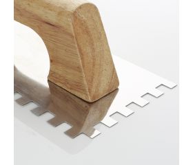 Llana Dentada De Acero Inoxidable Con Mango De Madera ALYCO