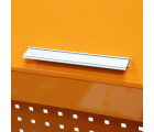 Mesa De Trabajo Metálica Con 3 Cajones, Panel Y Almacén Superior ALYCO ORANGE