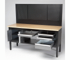 Mesa de trabajo C/Panel performado y 3 módulos 1830mm ALYCO