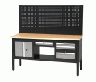 Mesa de trabajo C/Panel performado y 3 módulos 1830mm ALYCO