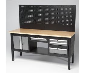 Mesa de trabajo C/Panel performado y 3 módulos 1830mm ALYCO