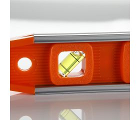 Nivel Torpedo Tubular Magnético 3 Fiolas Cuerpo Plástico ALYCO ORANGE