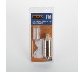 Plomada De Acero De Albañil Con Nuez De Madera ALYCO