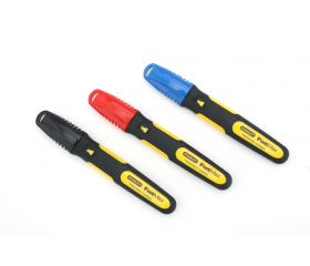 Marcador FATMAX® punta biselada – Blister 3 uds (negro, rojo, azul)