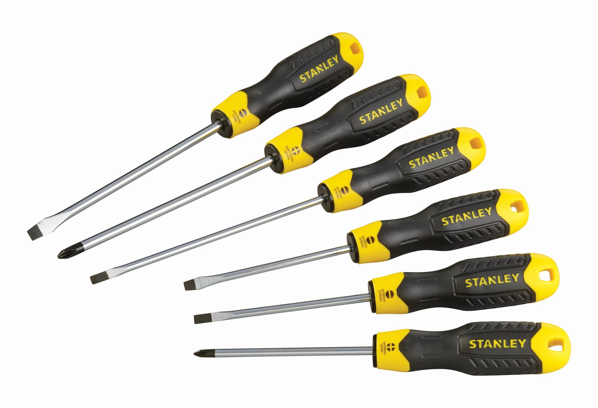 Juego de 6 destornilladores Cushion Grip: Plana y Phillips