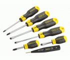 Juego de 6  destornilladores Cushion Grip: Plana, Phillips y Test de Voltaje