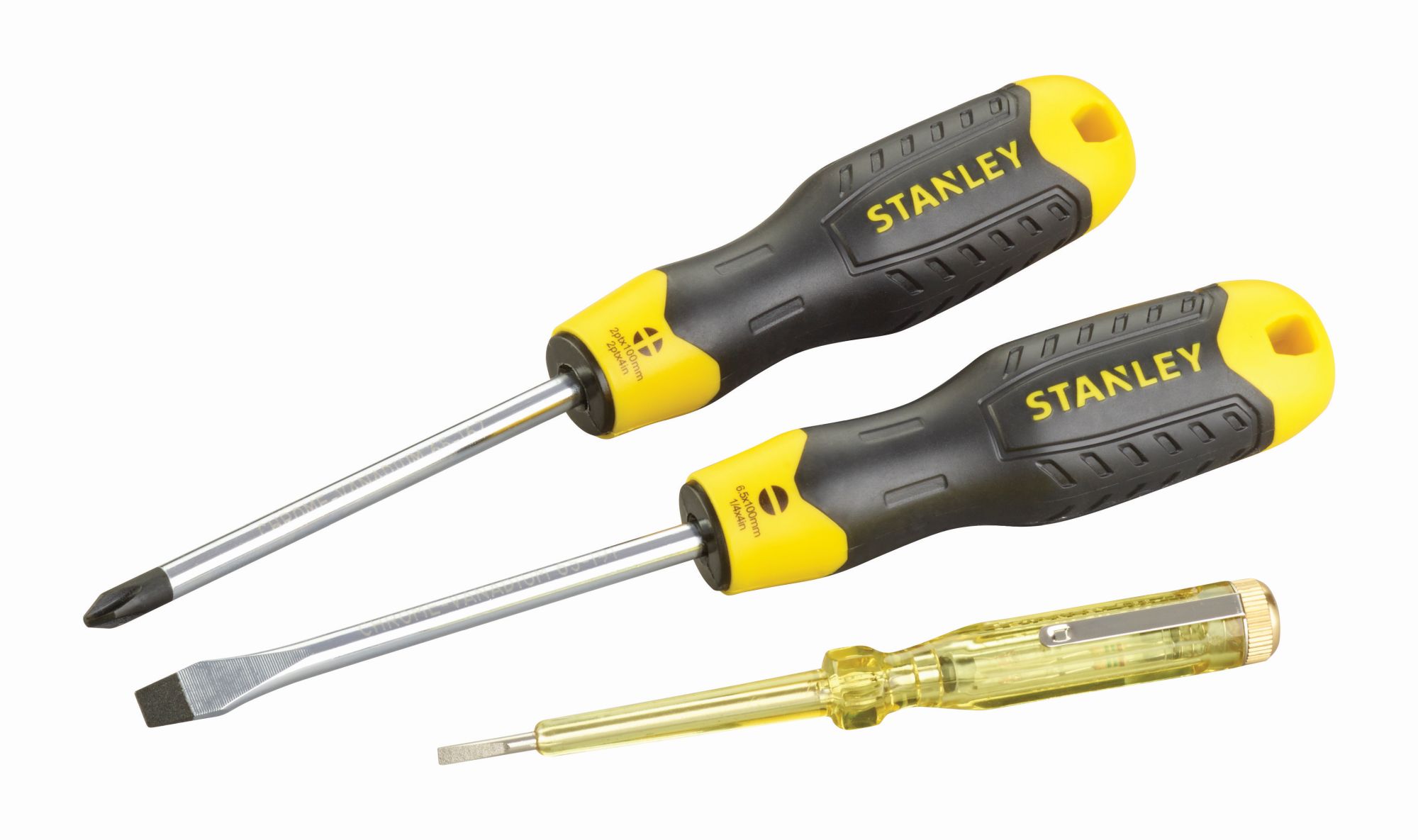 Juego de 3 destornilladores Cushion Grip: Plana, Phillips y Buscapolos