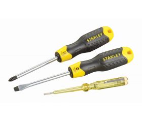 Juego de 3 destornilladores Cushion Grip: Plana, Phillips y Buscapolos
