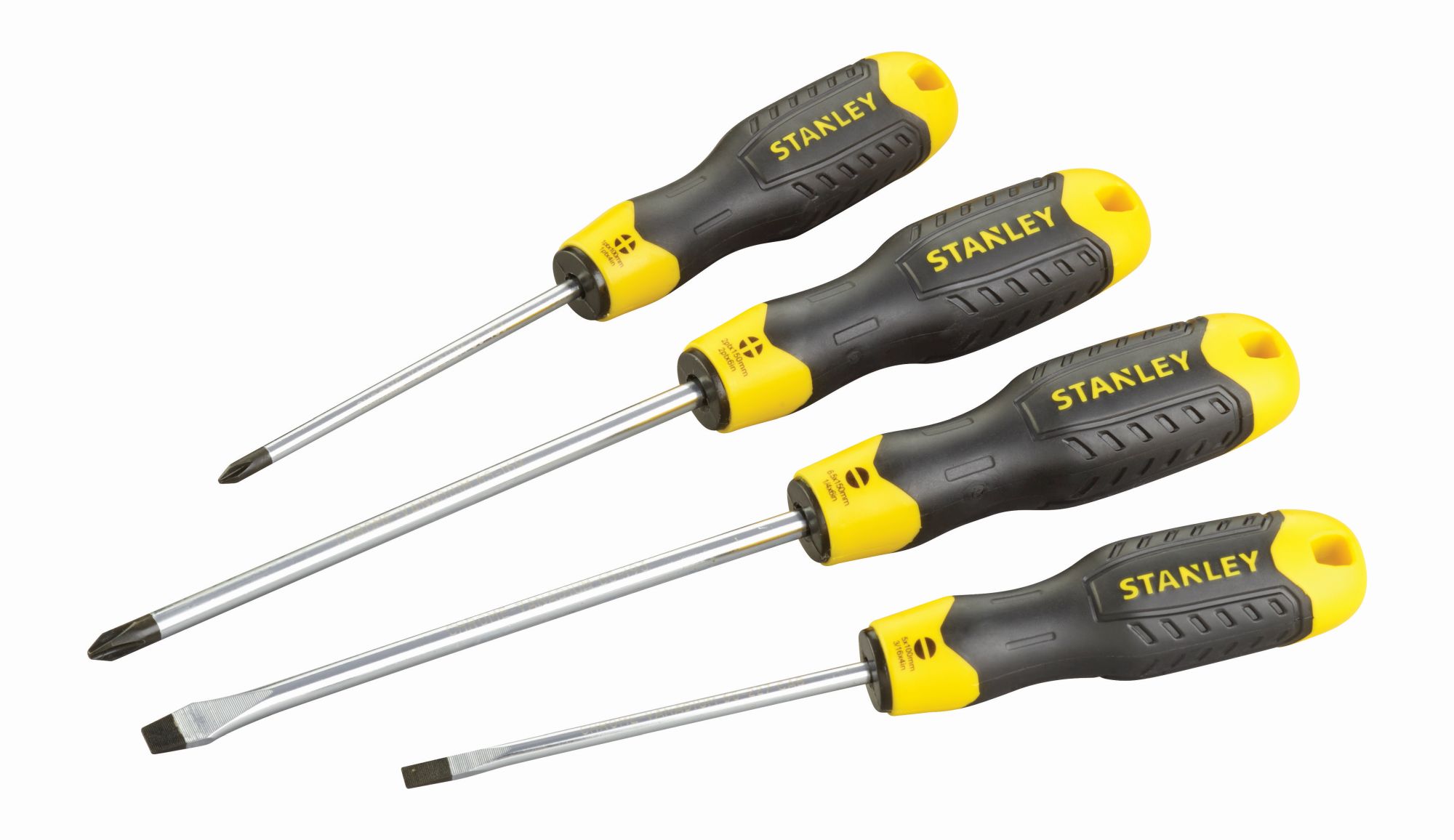 Juego de 4 destornilladores Cushion Grip: Plana y Phillips