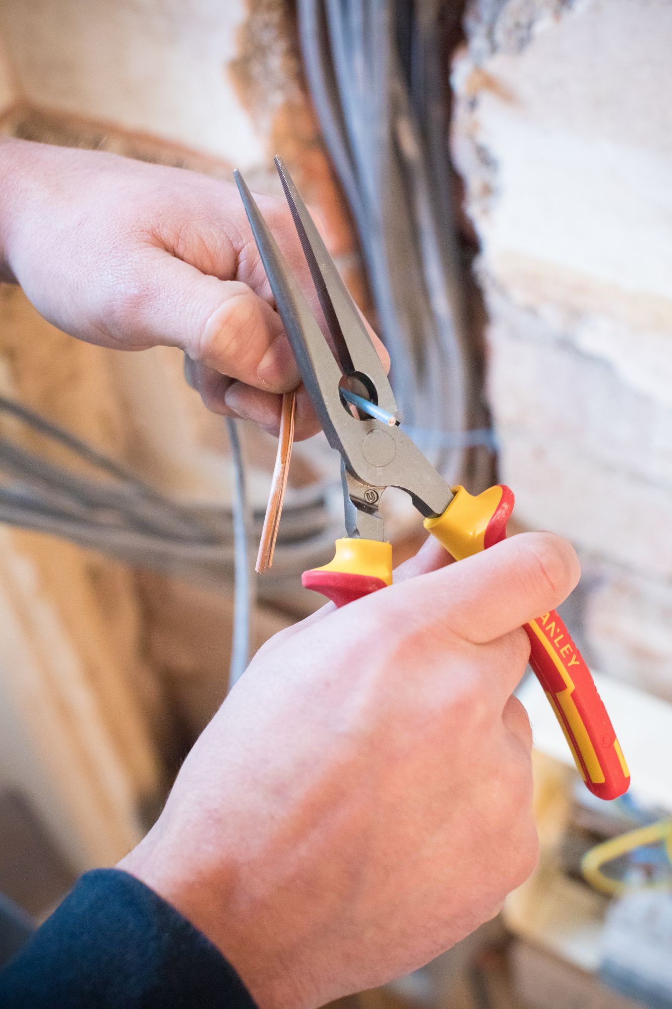 Alicate 1000V VDE Semi-redonda recta 200mm