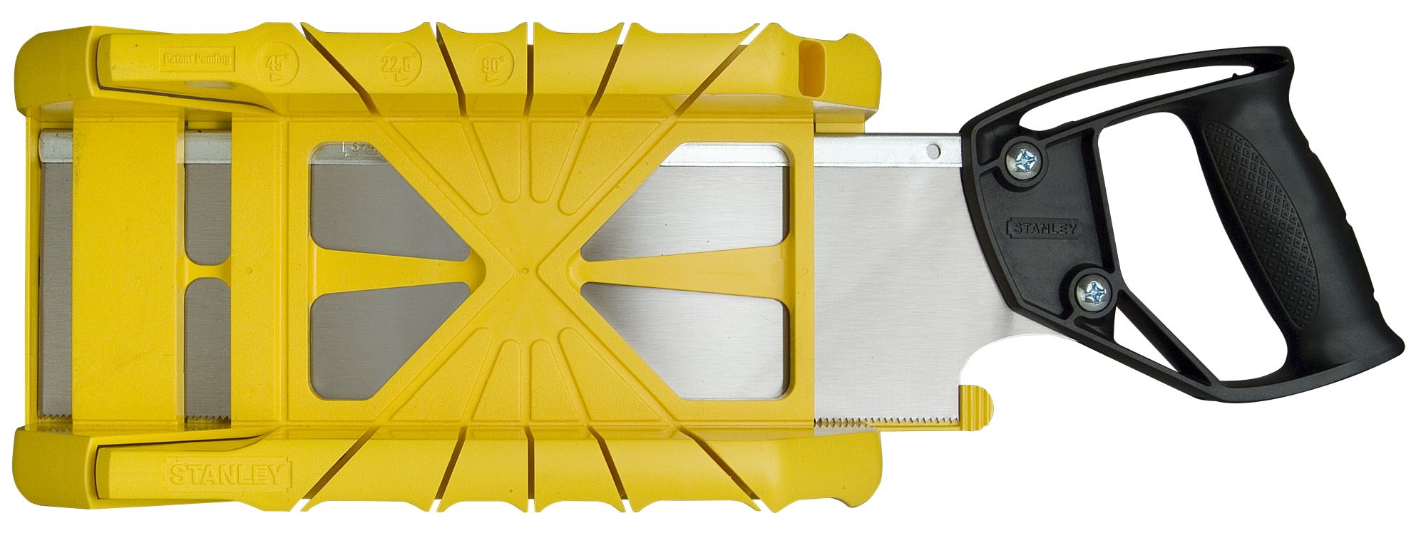 Ingletadora de plástico con serrucho y almacenaje