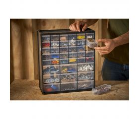 Bin de almacenamiento multi-uso con 30 cajones pequeños y 9 cajones grandes