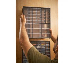 Bin de almacenamiento multi-uso con 30 cajones pequeños y 9 cajones grandes