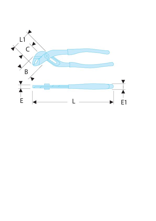181A.SLS - Alicates multitoma encajados con dispositivo de bloqueo