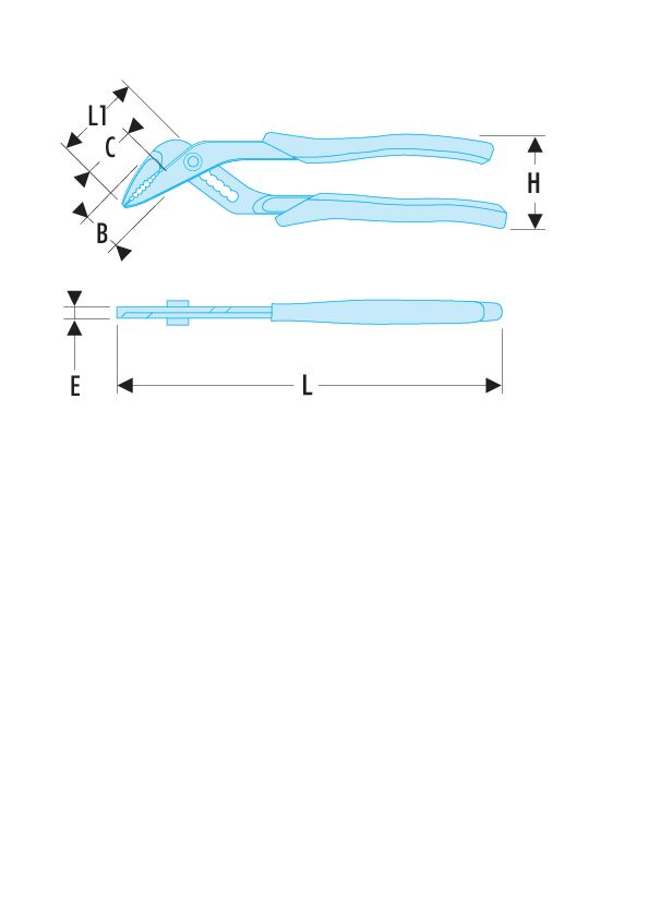 Alicate multitoma superpuesto con vainas 