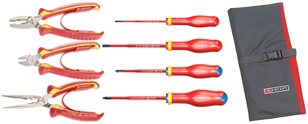 Juegos de alicates y destornilladores aislados 1000V