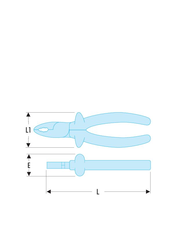 187.AVSE- Alicates universales aislados 1.000 Voltios serie VSE