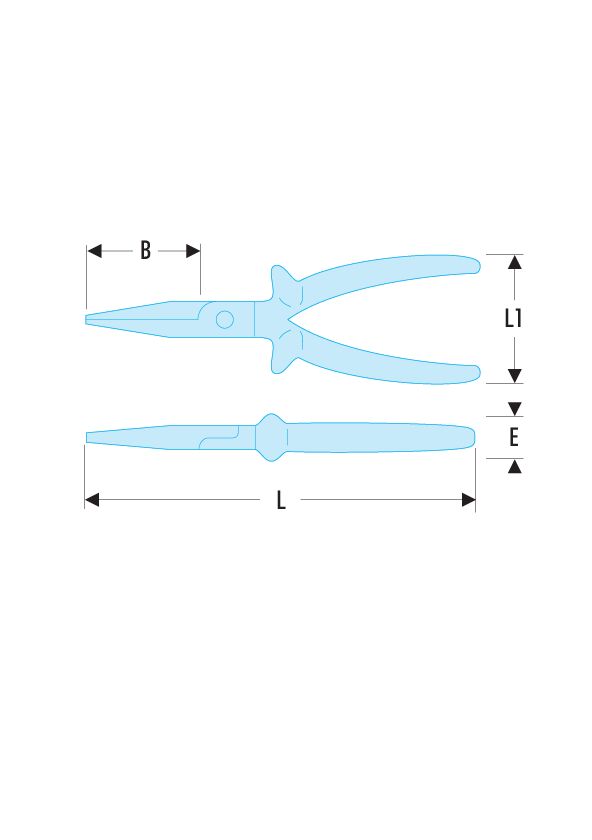 Alicates de bocas planas aislados 1.000 Voltios VSE