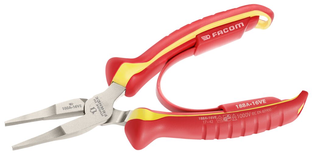 188.VE - Alicates de bocas planas aislados 1.000 Voltios