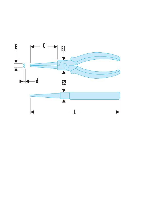 Alicate de bocas redondas - FLUO