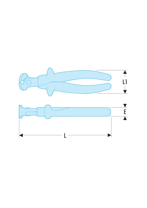 Alicate de corte aislado 1.000 Voltios serie VSE para hilo duro