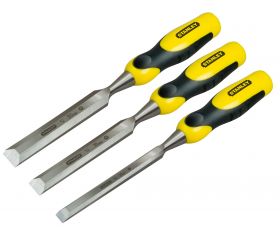 Juego de formones Stanley® Filo Biselado de 3 piezas 10, 15, 20mm