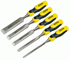 Juego de formones Stanley® Filo Biselado de 5 piezas 6, 10, 15, 20, 25mm