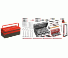 Selección mantenimiento industrial 96 herramientas - caja metal 5 casillas