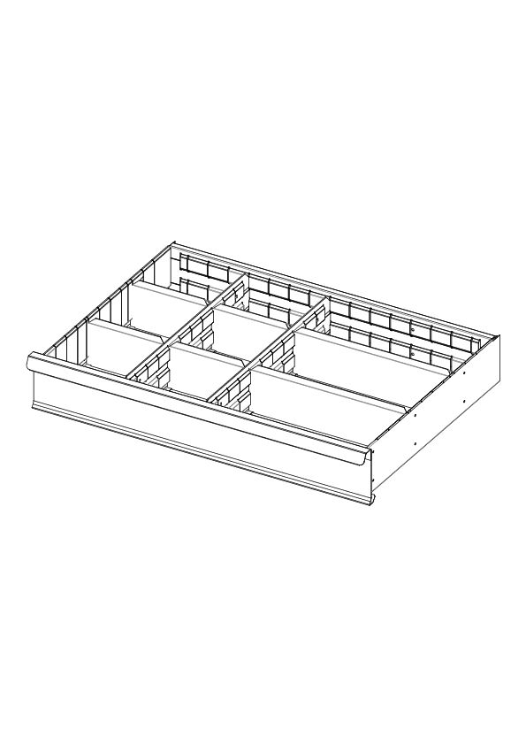 Juego de 8 divisiones para cajón de 125 mm