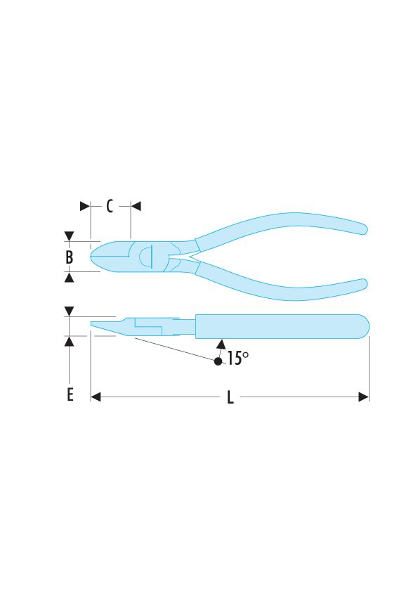 395 - Alicates de corte diagonal para plástico