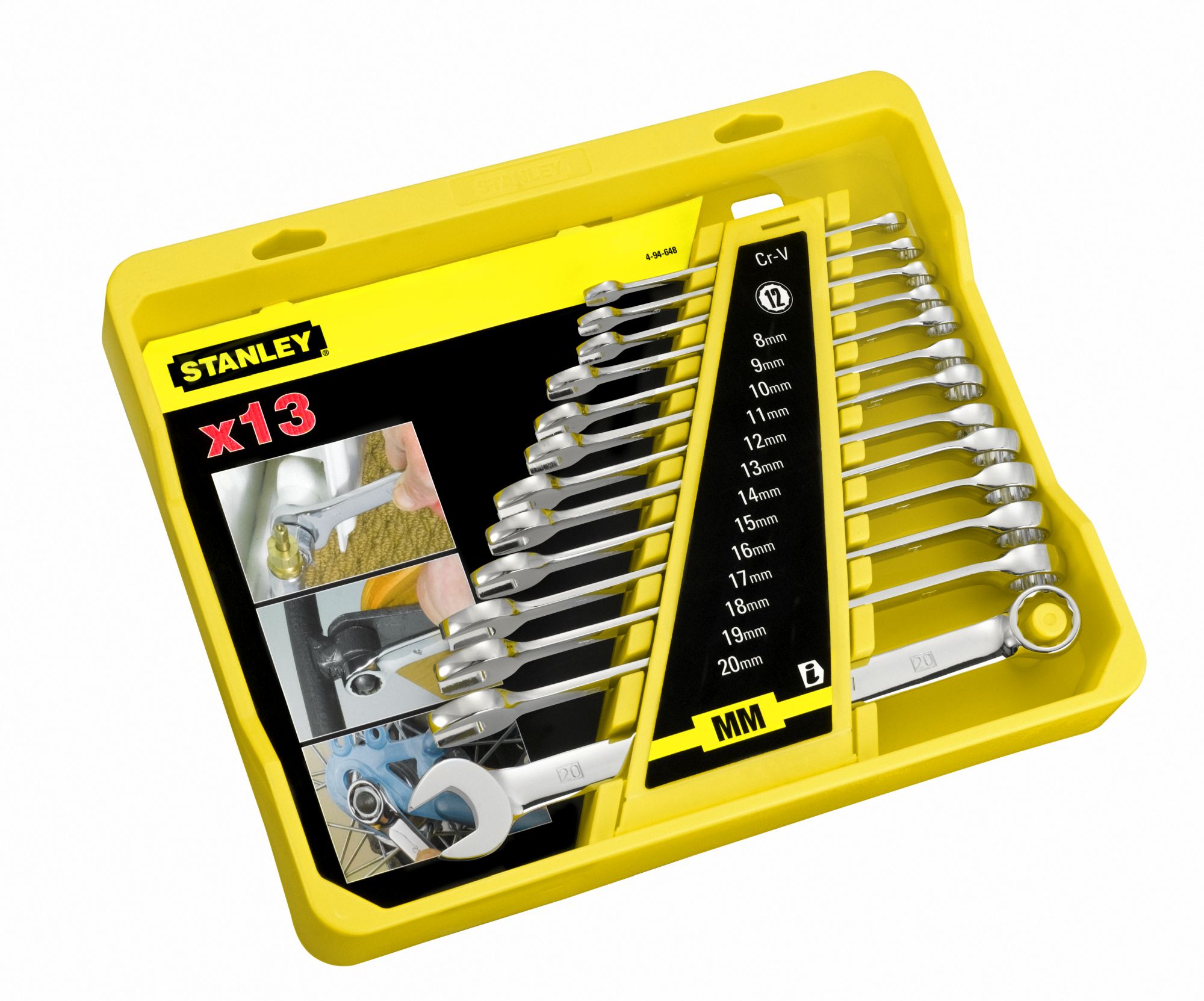 Juego 13 llaves combinadas cromo