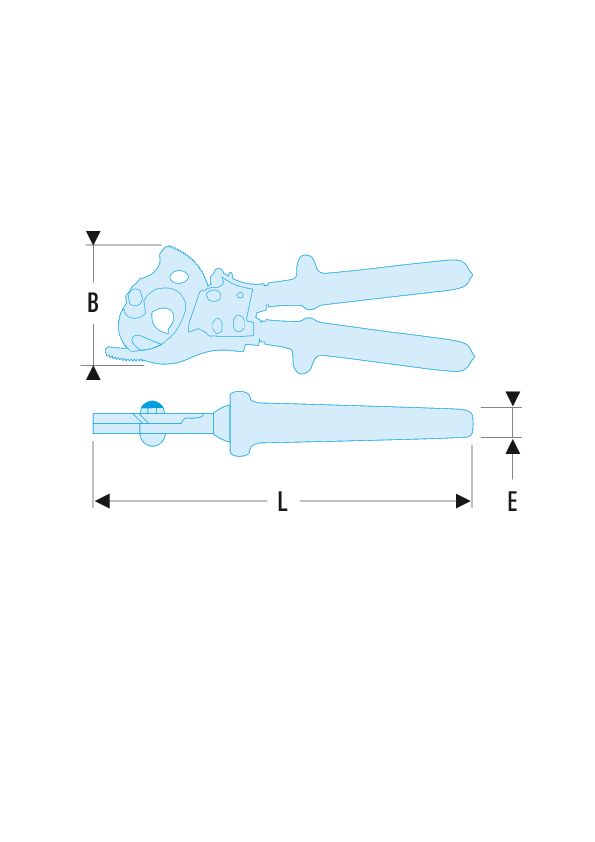 414.AVSE - Cortacables con trinquete aislados 1.000 Voltios serie VSE