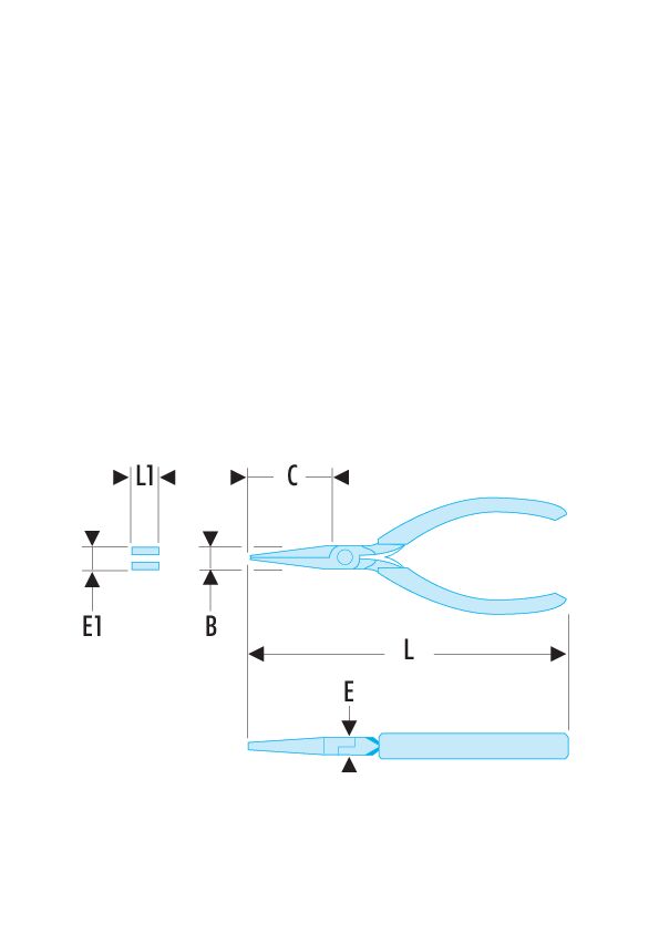Alicate de agarre Micro-Tech® con caños planas - FLUO
