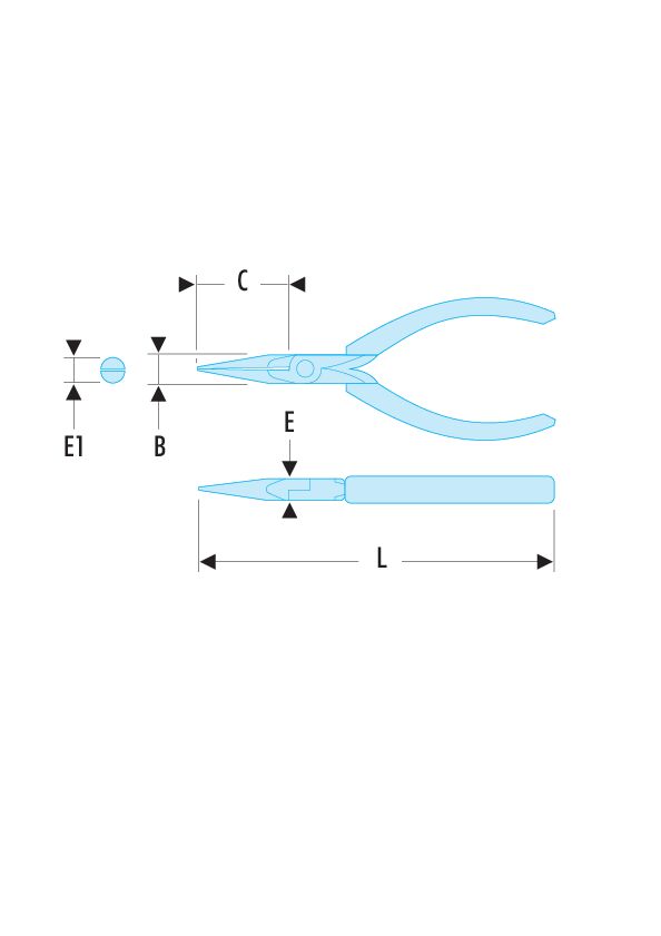 Alicate de agarre Micro-Tech® con bocas largas y rígidas