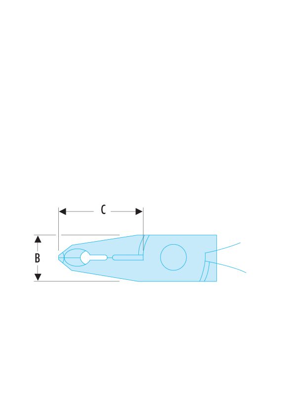 Alicate de corte inclinado a 30° ESD