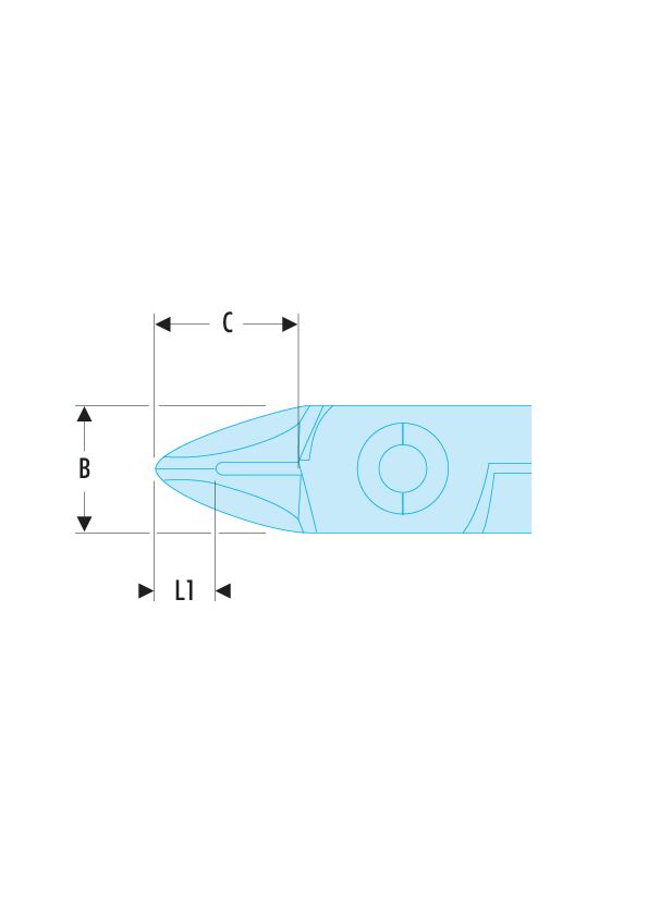 Alicate de corte «alargado afilado» ESD con juego
