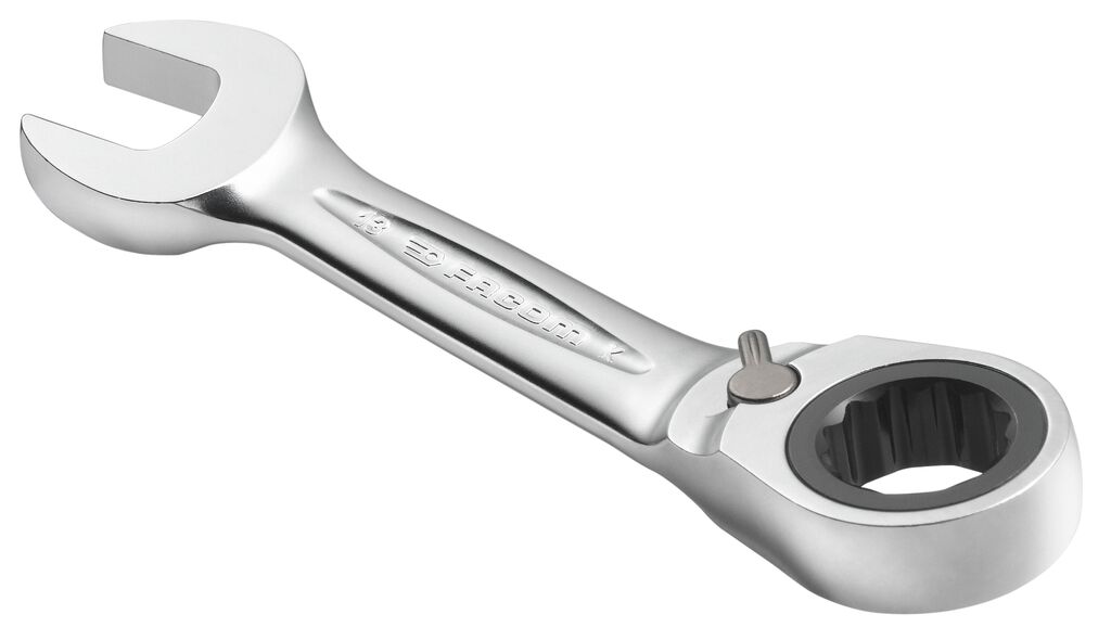 467S - Llaves mixtas cortas con trinquete métricas