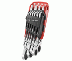 JUEGO 12 LLAVES MIXTAS CON TRINQUETE FLEX