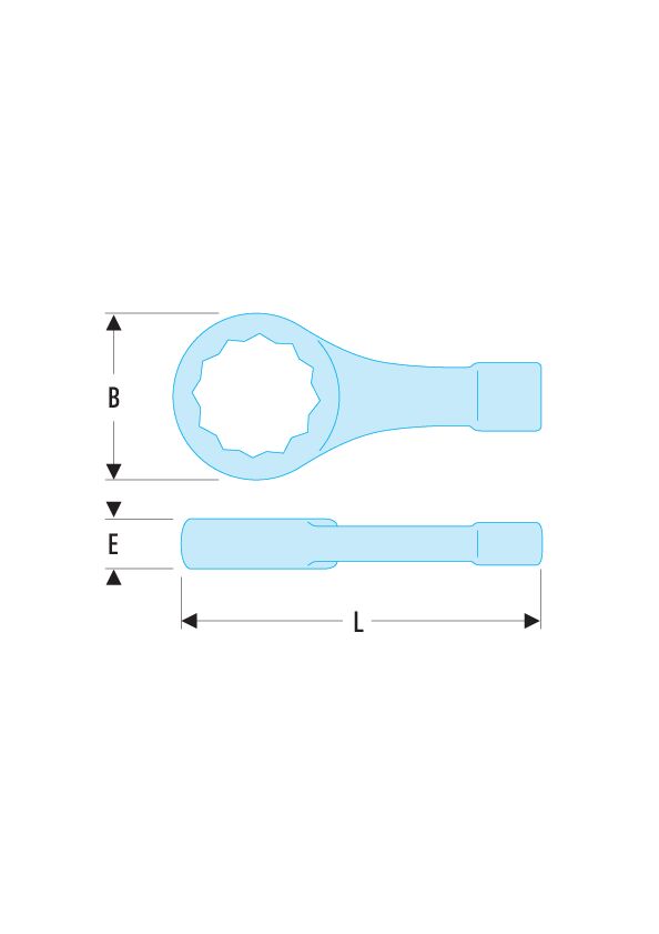 51B - Llaves de estrellas de golpe en pulgadas