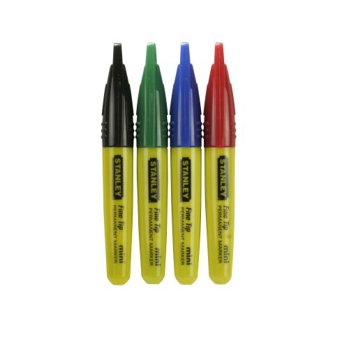 Marcador mini punta fina x72 (contenedor: negro, azul, rojo, verde)