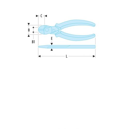 ALICATES DE CORTE DIAGONAL - MODELO ELECTRICISTA - RFID | 391.16CPERFID