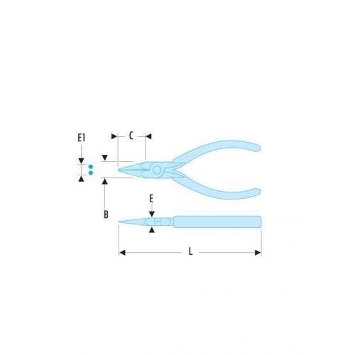 Alicate de agarre Micro-Tech® con bocas cortas y rígidas