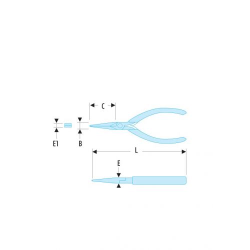 Alicate de agarre Micro-Tech® con bocas afiladas - FLUO