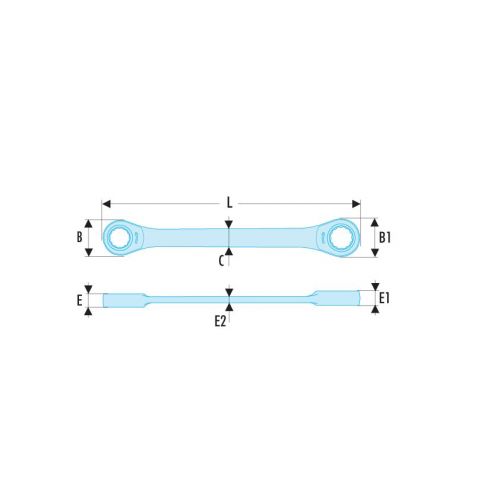 LLAVE 12C PLANA TRINQUETE 1/2X9/16